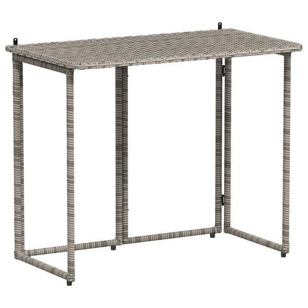Tuintafel 90x51cm Grijs | OP = OP | Buitengebruik, Tuin en Terras, Tuintafels, Rechthoekig, Nieuw, Kunststof, Ophalen of Verzenden