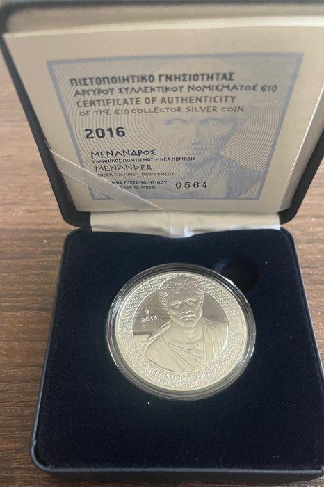 Griekenland. 10 Euro 2016 Menander - Greek Culture - New, Postzegels en Munten, Munten | Europa | Euromunten
