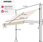 2dekans | tectake - klemluifel - Zonnescherm – Zonneluifel -, Tuin en Terras, Ophalen of Verzenden, Zo goed als nieuw