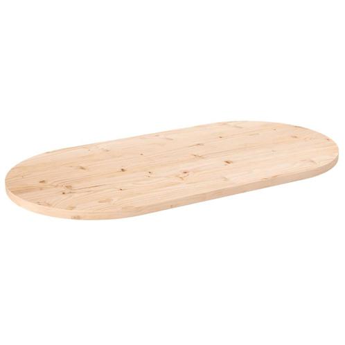 vidaXL Tafelblad ovaal 90x45x2,5 cm massief grenenhout, Huis en Inrichting, Tafels | Eettafels, Nieuw, Verzenden