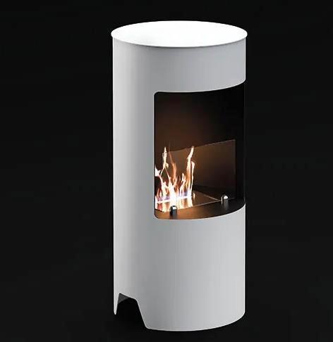 Aanbieding Biohaard Cortina wit brengt sfeer vuur in je huis, Huis en Inrichting, Kachels, Bio-ethanolhaard, Overige brandstoffen