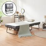Opklapbed Borjavle 90x200 cm met traagschuim matras zwart gr, Huis en Inrichting, Verzenden, Nieuw
