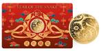 Jaar van de Slang 2025 | 24 karaat Gouden Munt Coincard, Verzenden