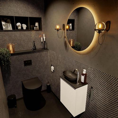 MONDIAZ FOWY toiletmeubel 40cm kleur talc. Waskom positie, Doe-het-zelf en Verbouw, Sanitair, Bad, Nieuw, Ophalen of Verzenden