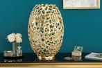 Filigrane Design Vaas ABSTRACT BLAD goud 50cm Handarbeit -, Ophalen of Verzenden, Nieuw