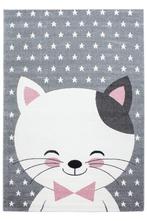 Kindervloerkleed | Kids Leuke Kat | Roze | 140x200 cm, Verzenden, Nieuw