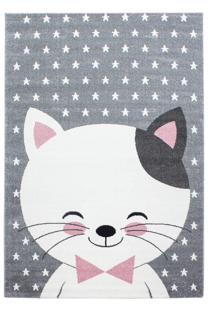 Kindervloerkleed | Kids Leuke Kat | Roze | 140x200 cm, Huis en Inrichting, Stoffering | Tapijten en Kleden, Verzenden