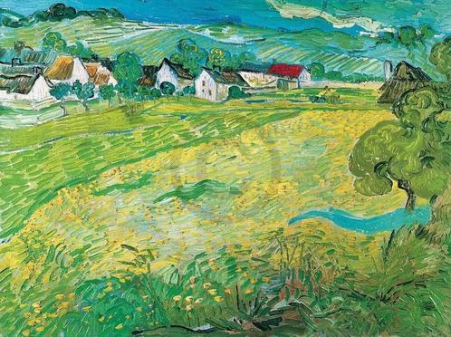 Kunstdruk Vincent Van Gogh - Sonnige Wiese bei Auvers, 1890, Huis en Inrichting, Woonaccessoires | Schilderijen, Tekeningen en Foto's