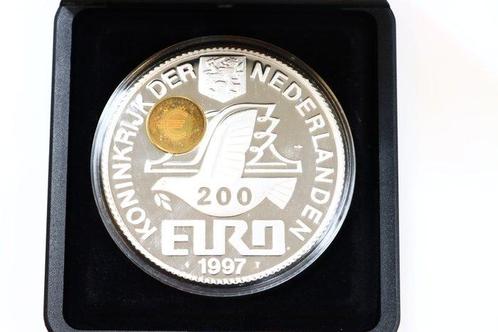 Nederland. 200 Euro 1997 (999/1000 Zilver) + 2 gram Goud, Postzegels en Munten, Munten | Nederland