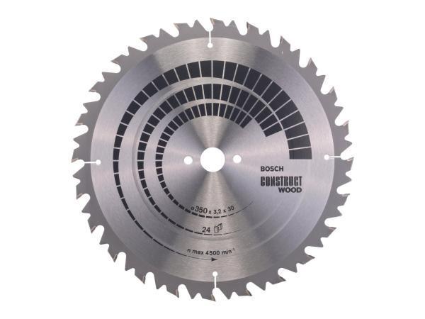 Veiling - Bosch cirkelzaagblad ø350mm 24T Construct Wood, Doe-het-zelf en Verbouw, Gereedschap | Machine-onderdelen en Toebehoren