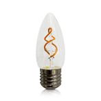 LED Filament E27 Kaarslamp dimbaar Amber 2W 2200K, Huis en Inrichting, Verzenden, Nieuw, E27 (groot)
