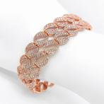Armband - 14 karaat Roségoud - 8.05ct. tw. Roze Diamant, Sieraden, Tassen en Uiterlijk, Armbanden, Nieuw