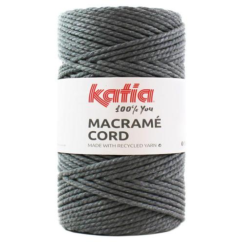 Katia Macramé Cord - 103 donkergrijs - Katoen Garen, Hobby en Vrije tijd, Breien en Haken, Ophalen of Verzenden