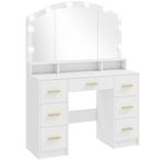 TRUUSK Kaptafel met 10 LED-Hollywood-lampen - Spiegel - 7 La, Verzenden, Nieuw