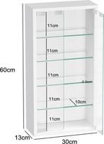 2dekans | Vitrinekast staande hangende wandvitrine - 30 x 60, Ophalen of Verzenden, Zo goed als nieuw