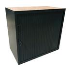 Roldeurkast / Archiefkast – 80×47×75 cm – Zwart – Gebruikt -, Ophalen of Verzenden, Gebruikt