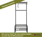 Spinder Ivar 2 wandkapstok met 6 haken staal - Zwart, Tuin en Terras, Tuinsets en Loungesets, Ophalen of Verzenden, Nieuw, Overige materialen