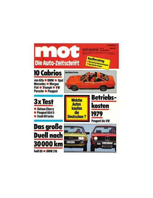 1979 MOT AUTO JOURNAL MAGAZINE 11 DUITS, Boeken, Auto's | Folders en Tijdschriften