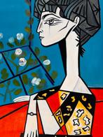 Picasso - Jacqueline met bloem – Handgeschilderd, Huis en Inrichting, Ophalen of Verzenden, Nieuw