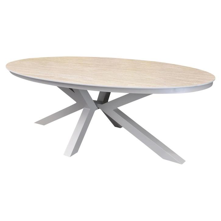 Talitha dining tuintafel 220x114xH75 cm ovaal latte, Tuin en Terras, Tuintafels, Nieuw, Ophalen of Verzenden