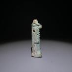 Oud-Egyptisch Faience Amulet God Anubis. 4,5 cm H. Laatste, Verzamelen