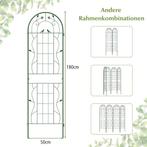 COSTWAY Metalen hekwerk, set van 4, decoratieve tuinhek, vri, Huis en Inrichting, Verzenden, Zo goed als nieuw