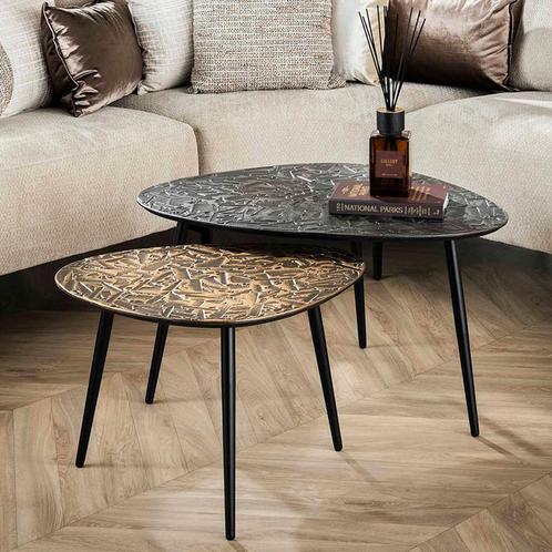 *WOONWINKEL* Salontafelset Zilver Goud, Huis en Inrichting, Tafels | Salontafels, Nieuw, Verzenden