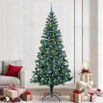 vidaXL Kunstmatig Voorverlicht Kerstboom Groen 240 cm PVC en, Diversen, Kerst, Verzenden, Nieuw