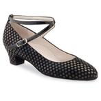 Ballroomschoen voor Dames - Lage Hak - Geblokt Zwart Suede -, Verzenden, Nieuw