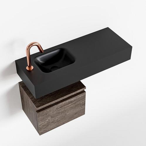 MONDIAZ ANDOR 40cm toiletmeubel dark brown. LEX 80cm, Doe-het-zelf en Verbouw, Sanitair, Bad, Nieuw, Ophalen of Verzenden