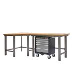 Werkbank hoekopstelling - Hoek werkbank 260 cm lang grijs, Doe-het-zelf en Verbouw, Werkbanken, Ophalen of Verzenden, Nieuw