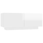 Tv-Meubel 100x35x40 Wit Hoogglans | Tweedekansje | Ruime..., Huis en Inrichting, Kasten | Televisiemeubels, 100 tot 150 cm, Nieuw