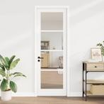 vidaXL Binnendeur met Glas Wit 78 x 232 cm Massief, Doe-het-zelf en Verbouw, Deuren en Horren, Verzenden, Nieuw