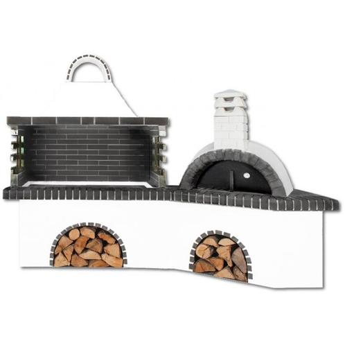 Buitenkeuken set bbq met pizzaoven - black firebrick &..., Tuin en Terras, Pizzaovens, Ophalen of Verzenden