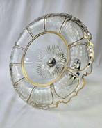 Edwardian - 1800s - Kom op een voet - Kristal, Verzilverd