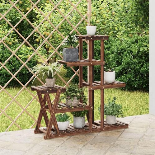 vidaXL Plantenstandaard 95x25x96 cm massief vurenhout, Tuin en Terras, Overige Tuin en Terras, Nieuw, Verzenden