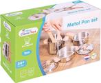 New Classic Toys speelgoed Metalen Pannenset - Keuken, Huis en Inrichting, Keuken | Potten en Pannen, Ophalen of Verzenden, Zo goed als nieuw