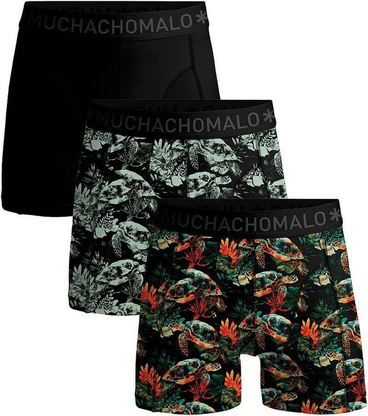 Muchachomalo Boxershorts 3-Pack Turtle maat S Heren, Kleding | Heren, Ondergoed, Zwart, Boxer, Verzenden