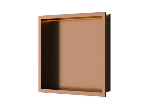 Inbouwnis Luca Sanitair 30x30x6,5cm RVS Geborsteld Koper PVD, Doe-het-zelf en Verbouw, Sanitair, Bad, Nieuw, Ophalen of Verzenden
