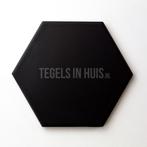 Wandtegel scale hexagon honingraad 6-hoekig mat zwart, Nieuw, Ophalen of Verzenden, 10 m² of meer, Wandtegels