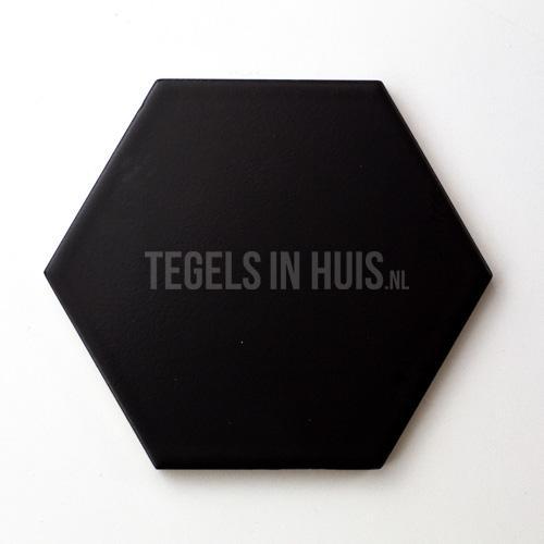 Wandtegel scale hexagon honingraad 6-hoekig mat zwart, Doe-het-zelf en Verbouw, Tegels, Wandtegels, Nieuw, 10 m² of meer, Keramiek