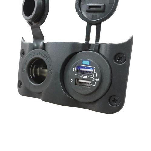 Talamex Paneel Wave met 12 volt- en Dubbel USB stopcontact, Watersport en Boten, Navigatiemiddelen en Scheepselektronica, Nieuw
