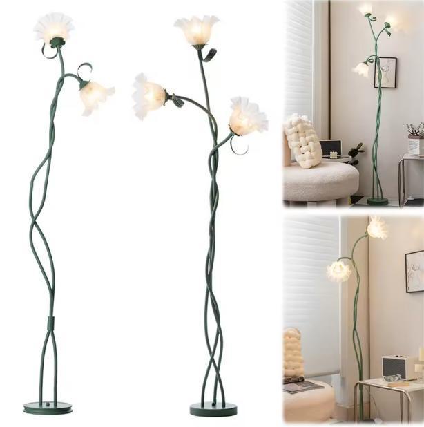 Lily Vloerlamp LED Hoeklamp met 3 Lichtkleuren Vintage Stijl, Huis en Inrichting, Lampen | Vloerlampen, Nieuw, Verzenden