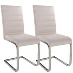 2 Eetkamerstoelen / stoel - Vegas - Kunstleer - Beige, Huis en Inrichting, Verzenden, Nieuw