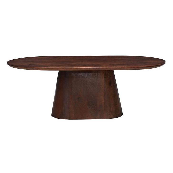 Salontafel Mangohout Mick Capsule Bruin 120 cm, Huis en Inrichting, Tafels | Salontafels, Nieuw, Overige houtsoorten, Overige vormen