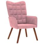 vidaXL Relaxstoel fluweel roze, Huis en Inrichting, Fauteuils, Verzenden, Nieuw