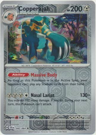 Copperajah 042/064 reverse holo Shrouded fable, Hobby en Vrije tijd, Verzamelkaartspellen | Pokémon, Losse kaart, Nieuw, Foil