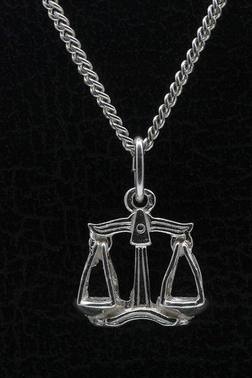 Zilveren Sterrenbeeld Weegschaal ketting hanger - klein, Sieraden, Tassen en Uiterlijk, Kettinghangers, Verzenden