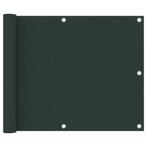 vidaXL Balkonscherm 75x600 cm oxford stof donkergroen, Verzenden, Nieuw