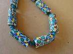 Collier van 13 kralen uit Murano, type Millefiori / Mozaïek,